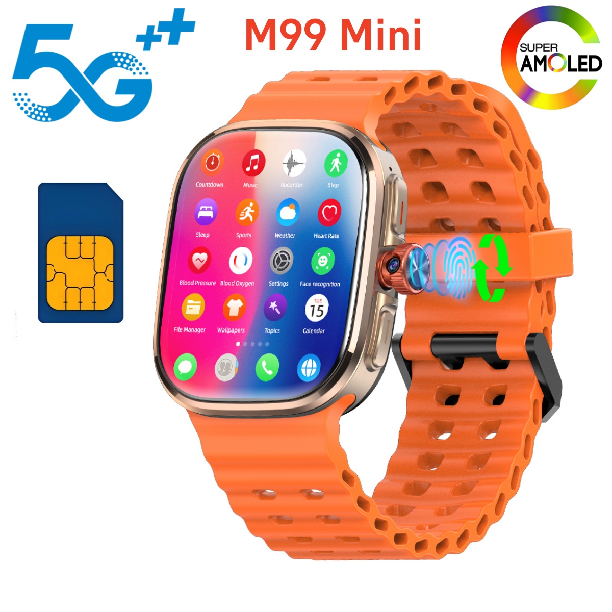 M99 Mini Smartwatch 5G Android - Smartwatch Faces ulasan dan harga