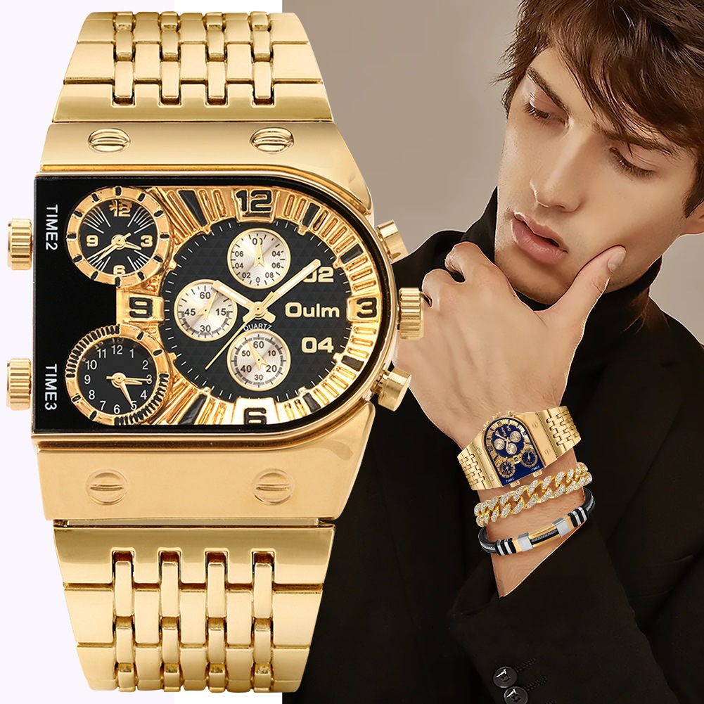 Men's luxury rectangular gold  - Smartwatch Faces ulasan dan harga