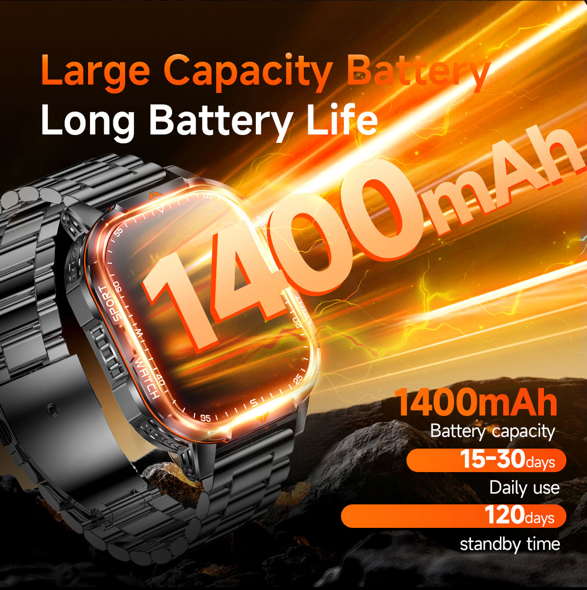 2026 New 1400mAh Super Large B - Smartwatch Store ulasan dan harga