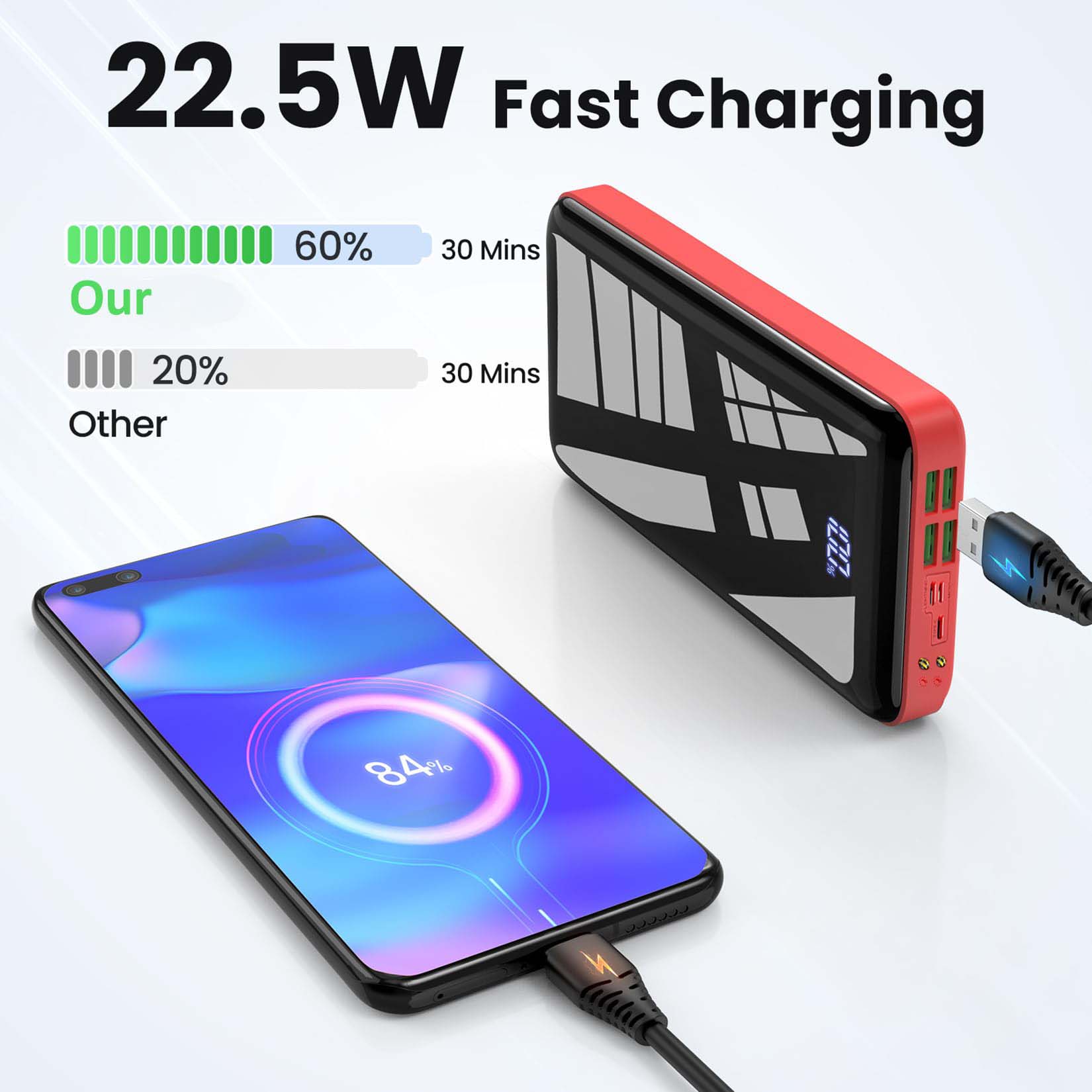 Portable Charger 30000mah Powe - Smartwatch Ac ulasan dan harga