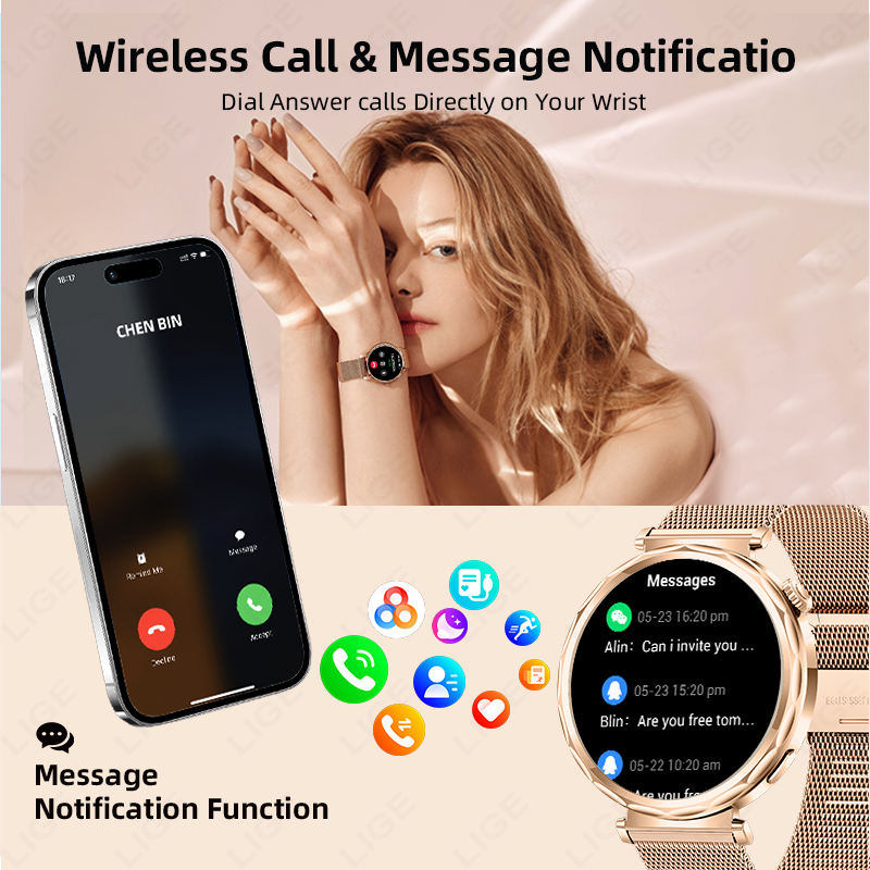 LIGE Smart Watch Women For Xia - Smartwatch Custom ulasan dan harga