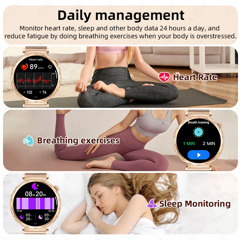 LIGE Smart Watch Women For Xia - Smartwatch Custom ulasan dan harga