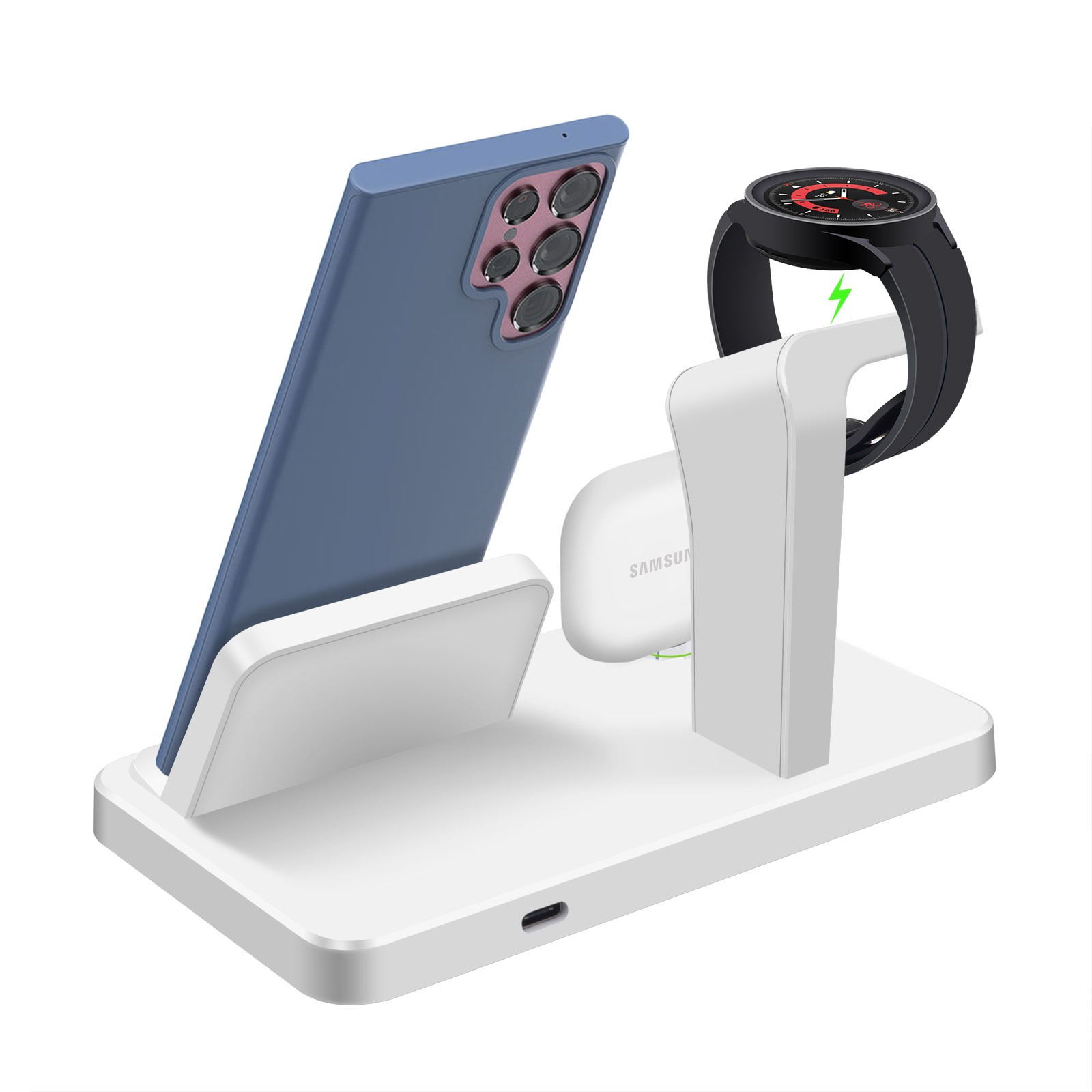 Desk 3 in 1 Type C Port Wirele - Smartwatch Ac ulasan dan harga