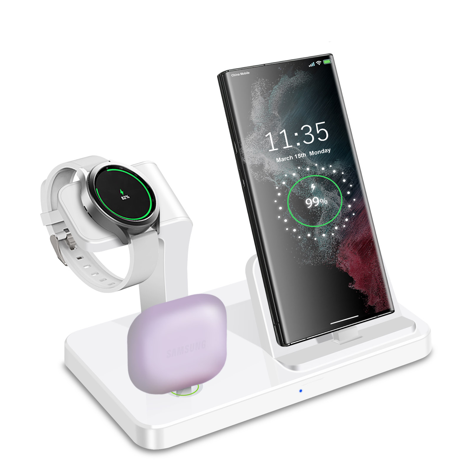 Desk 3 in 1 Type C Port Wirele - Smartwatch Ac ulasan dan harga