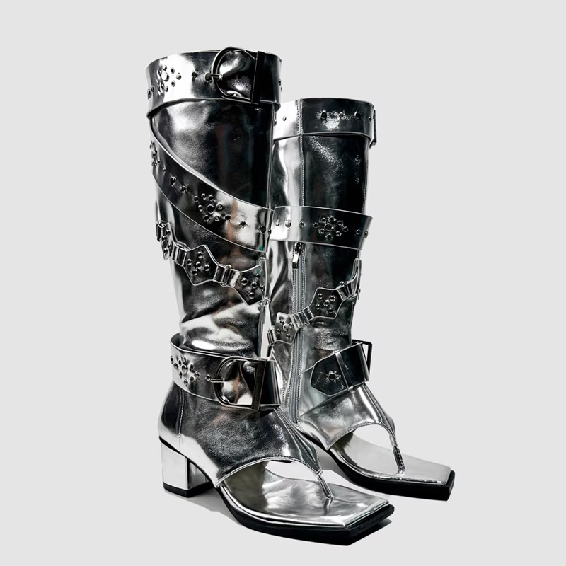 Punk Belt Buckle High Heels Sa - Leather Classic Strap ulasan dan harga