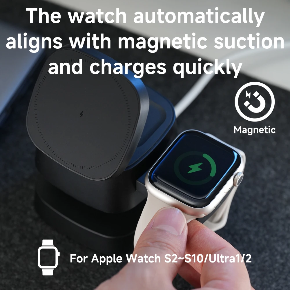 Magnetic 3 in 1 Wireless Charg - Smartwatch Ac ulasan dan harga