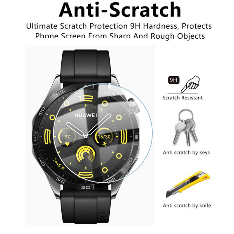 HD Tempered Glass Film For Hua - Watch Face Protector ulasan dan harga