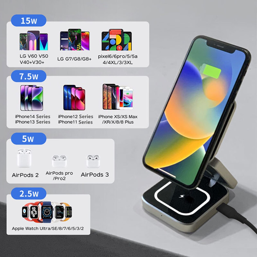 Foldable Magnetic Wireless Cha - Smartwatch Ac ulasan dan harga
