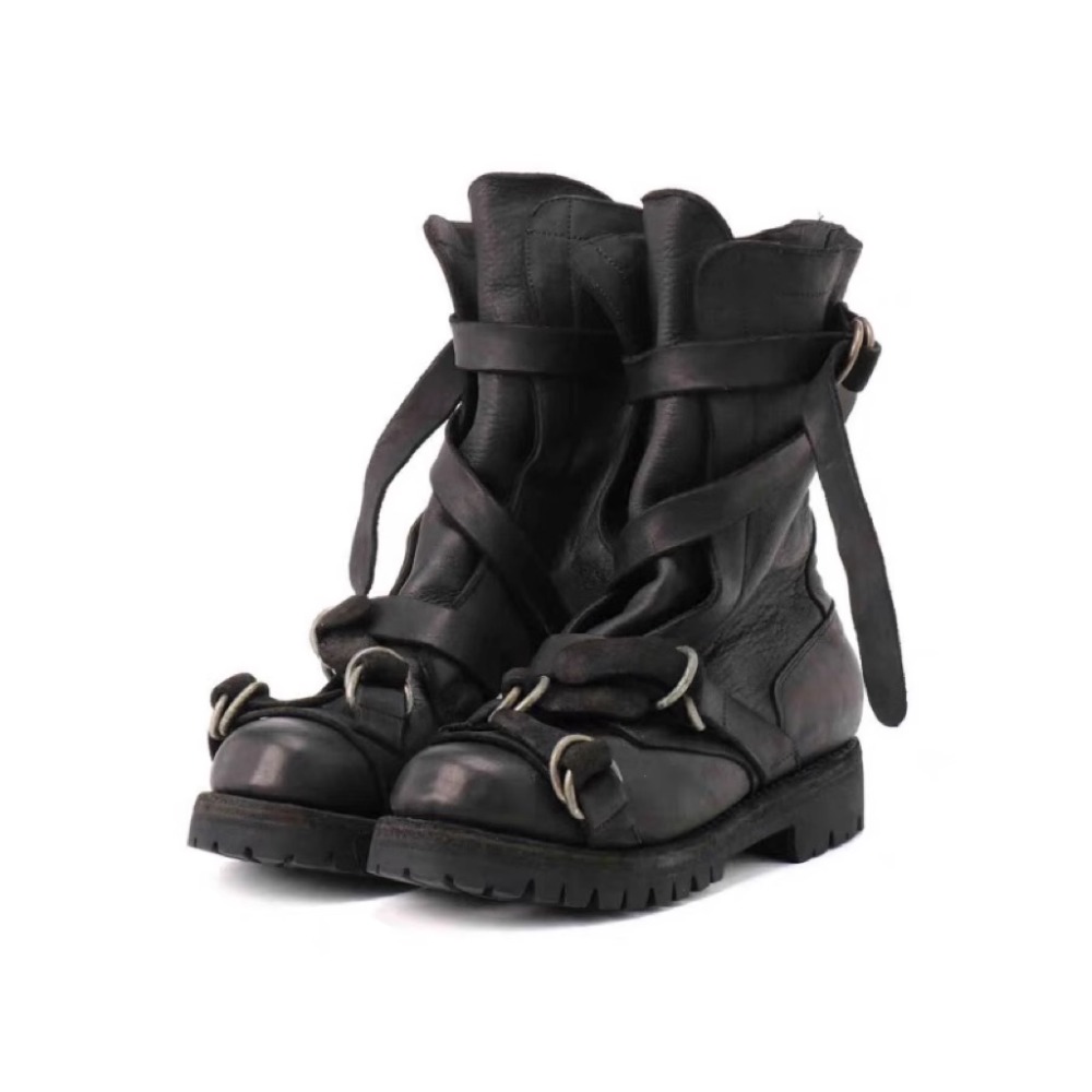 Men's Leather Motorcycle Boots - Leather Classic Strap ulasan dan harga