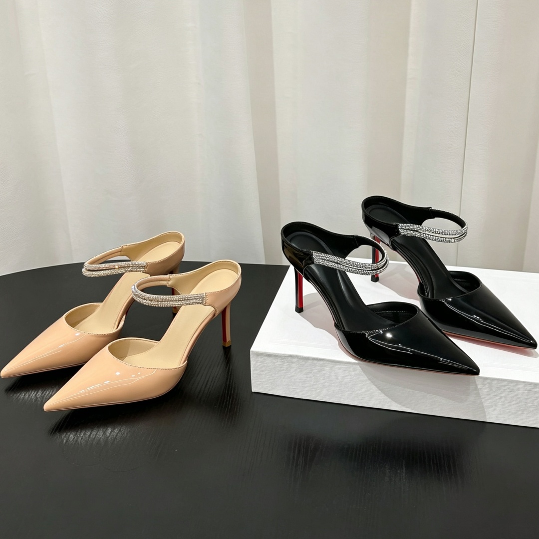 Women Patent Leather Pointed T - Leather Classic Strap ulasan dan harga